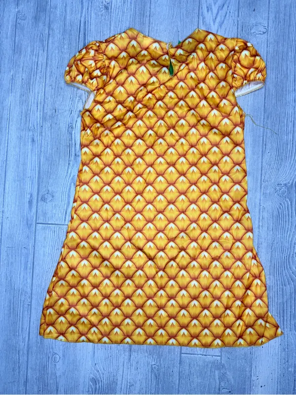 Pineapple Halloween costume dress up cosplay dress 2-8 stretchy short sleeve - Image 5