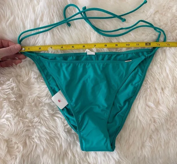 Triumph Teal Tie String Bikini Bottoms NWT Size L - Image 8