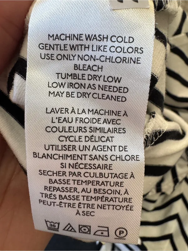 Maeve Anthropologie Black White Striped Scalloped Crop Blouse Womens S Summer - Image 3