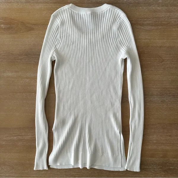 Athleta Ribbed White Sweater - Image 6