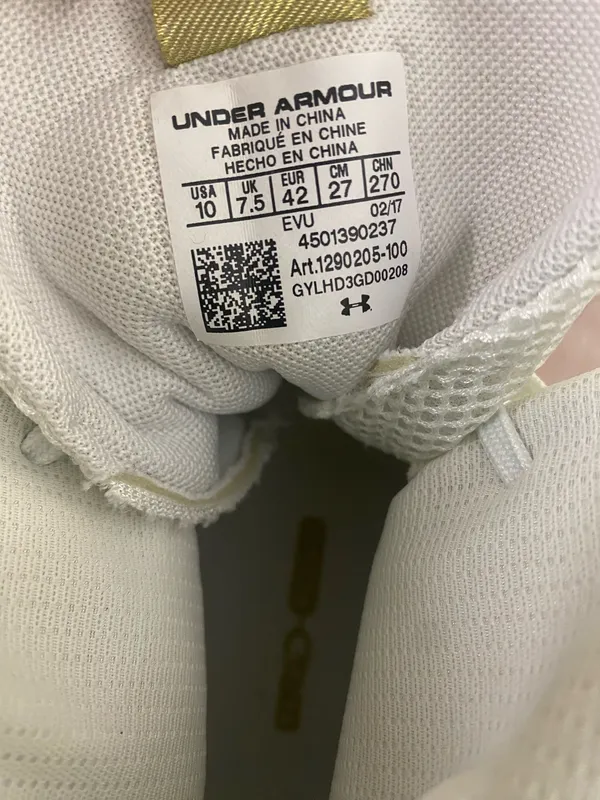 Under Armour UA Highlight Ace 2.0 White Gold Volleyball Womens Size 10 - Image 10