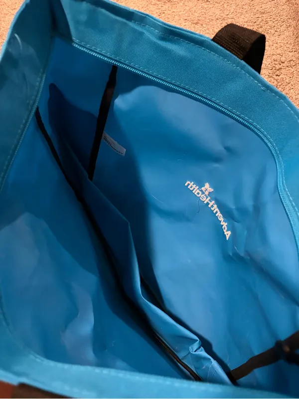 Blue Tote Bag with Black Handles - Image 4