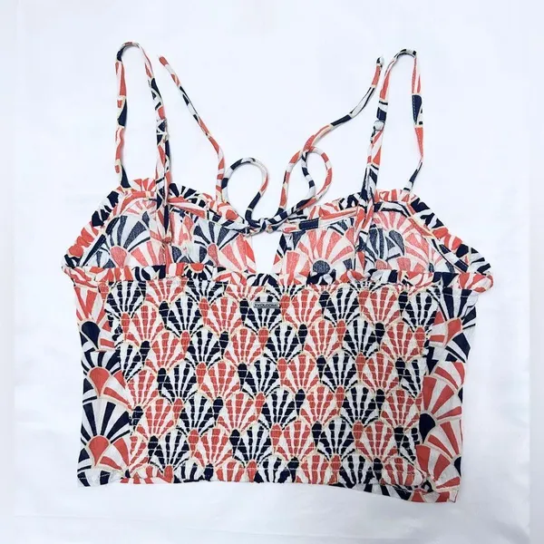 Volcom Shellz Bellz Cami Tank Top - Orange Multi - XS - Image 8
