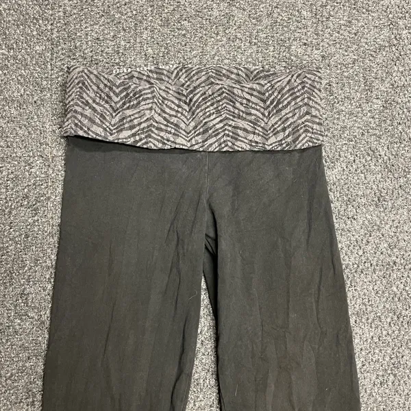 Victoria's Secret PINK Black Lace Silver Sparkle fold over leggings pants Y2K Sm - Image 7