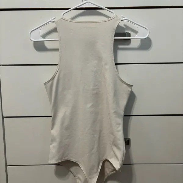 Abercrombie White Cutout Bodysuit - Image 3