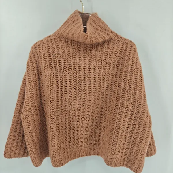 Free People Fluffy Fox Turtleneck Pullover Sweater Size S‎ - Image 2