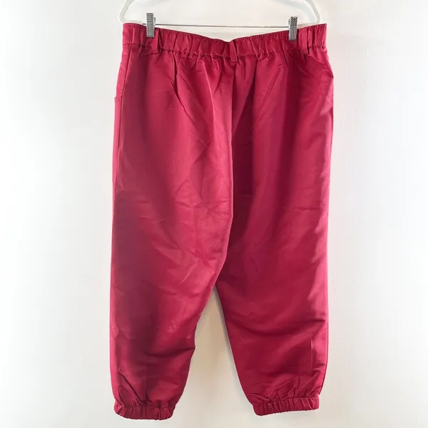 Halara Mid Rise Casual Jogger Pants with Pockets Russet Brown Red Maroon XL - Image 5