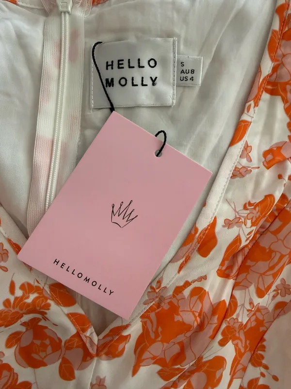 Hello Molly Orange Floral Mini Dress - Image 4