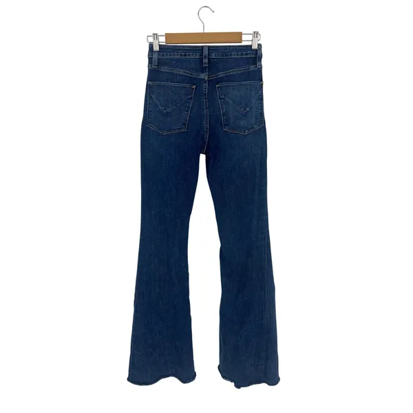 Hudson Holly High-Rise Flare Jeans Blue Raw Hem Size 27 - Image 8