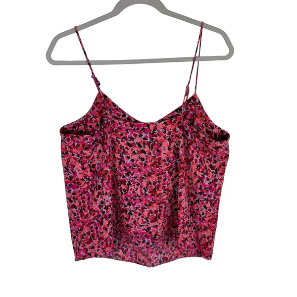 Nine West Pink Speckled Spaghetti Strap Lightweight Tank‎ Blouse Size L - Image 2