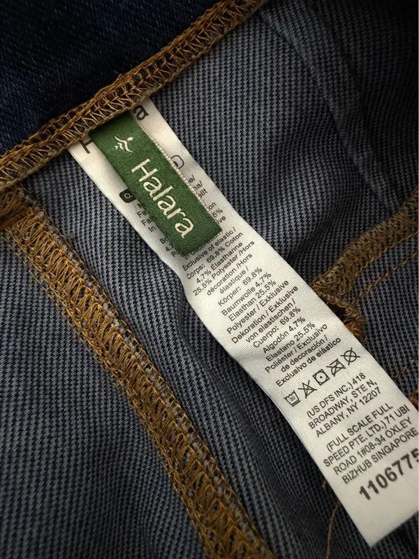 NEW Halara Flex High Waisted Pockets Washed Casual Wide Leg Jeans Size M - Image 11