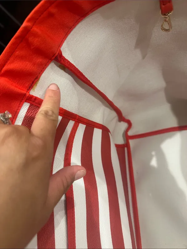 Kate Spade Red‎ and white large tote bag - Image 11