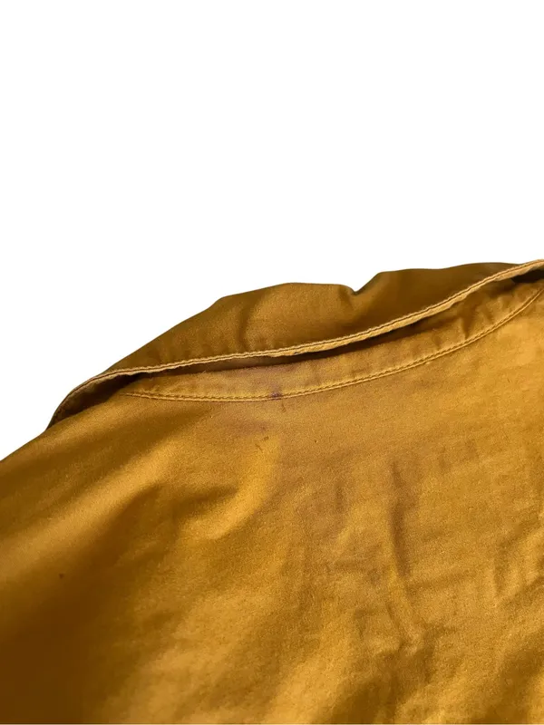 Anthropologie Maeve Mustard Yellow Cinched Waist Long Sleeve Shirt Maxi Dress M - Image 11