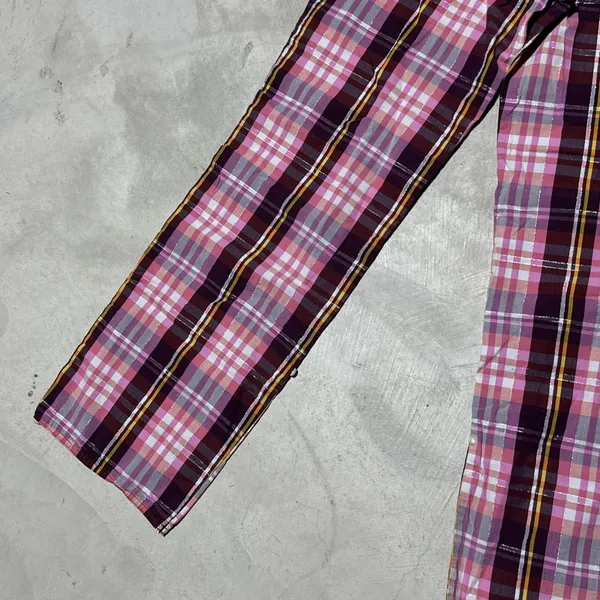 Victoria's Secret PINK Pajama Lounge Flannel Pants Spellout Vintage XS Cotton Y2K - Image 4