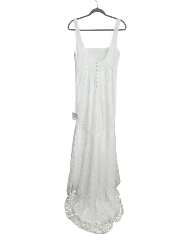 Lulus White Lace Sleeveless Wedding Dress NWT Sz Medium White Lace Wedding Gown - Image 3