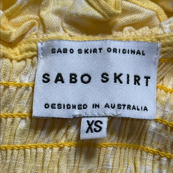 Sabo Skirt Light Yellow Ruffled Blouse - Image 8