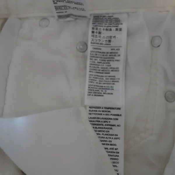 Levis 501 Distressed White High-Rise Jeans Size‎ W28 L30 Vintage Inspired - Image 10