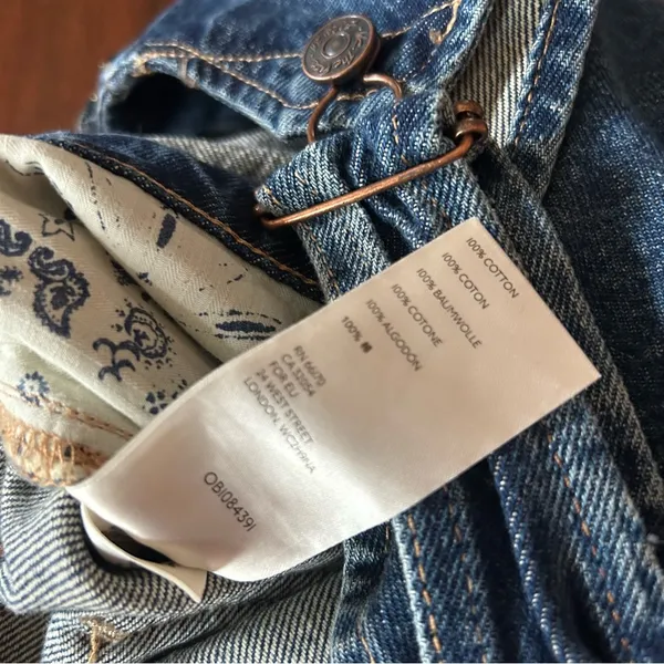 Free People Sunkissed Denim‎ Short Overalls Zip Front Jean Shortalls NEW Size 2 - Image 6
