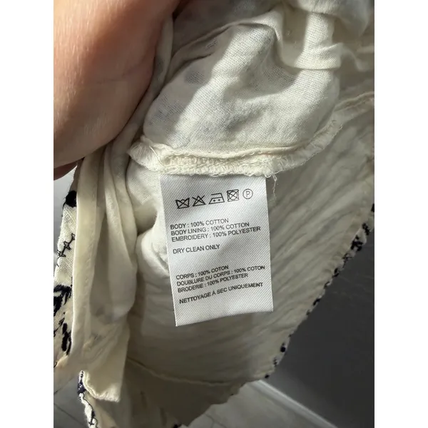 Anthropologie Maeve Sylvia Embroidered Top Boho Summer Sz L NWT - Image 5