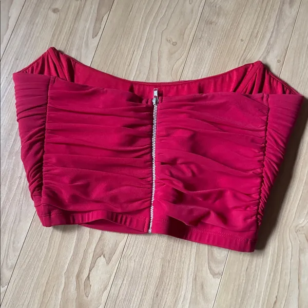Oh Polly Red Crop Corset - Image 2