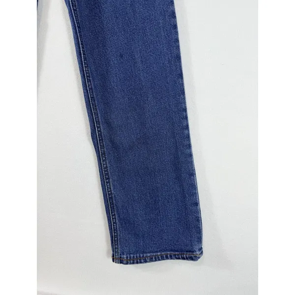 H&M Women’s High Rise Straight Leg Jeans Size‎ 6 Blue Stretch Cropped Denim - Image 9