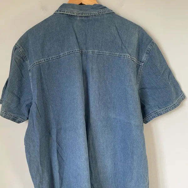 Bobbie Brooks Vintage Denim Button Down Shirt Top Embroidered Cotton Size 18/20W - Image 4