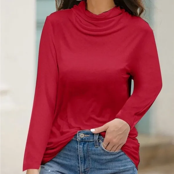Forgotten Grace burgundy Cowl Neck Sweater xl - Image 4