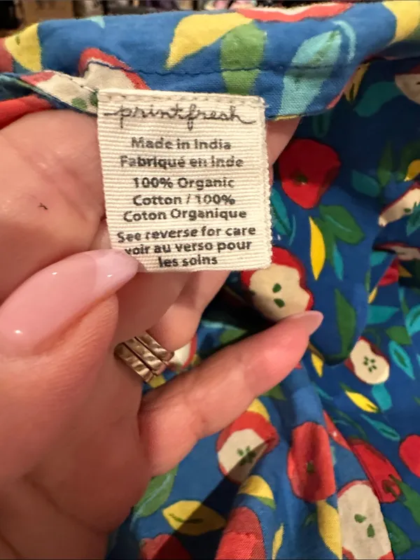 Printfresh Anthro Cottage-core delicious Retro Dreams Nightgown Dress Apples XS - Image 9