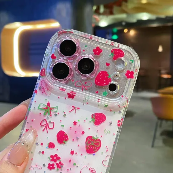 17 pro Max strawberry phone case Pink - Image 2