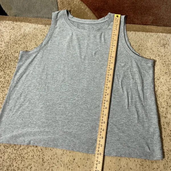 Beyond Yoga Heathered Grey Muscle Tank Top Womens Medium Relaxed Fit LWSD4352 - Image 2