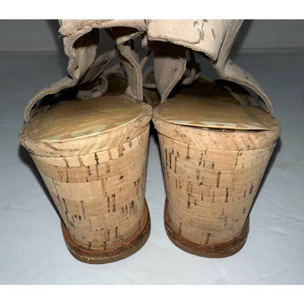 DV Dolce Vita tan lace up‎ wedge sandals size 7.5 - Image 7