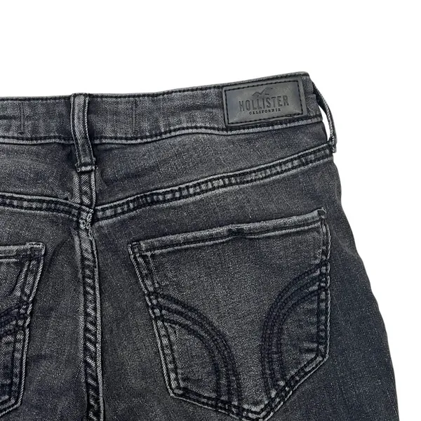 Hollister Juniors 5R Jeans Black High Rise Super Skinny Distressed Stretch - Image 9