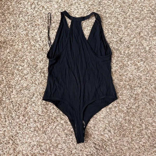 Free People Black Bodysuit - M - Image 3