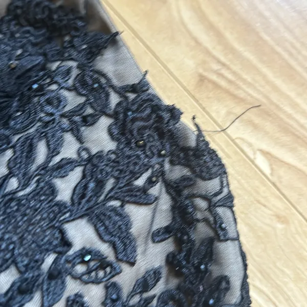 Black Lace Detail Top Size 8 - Image 2