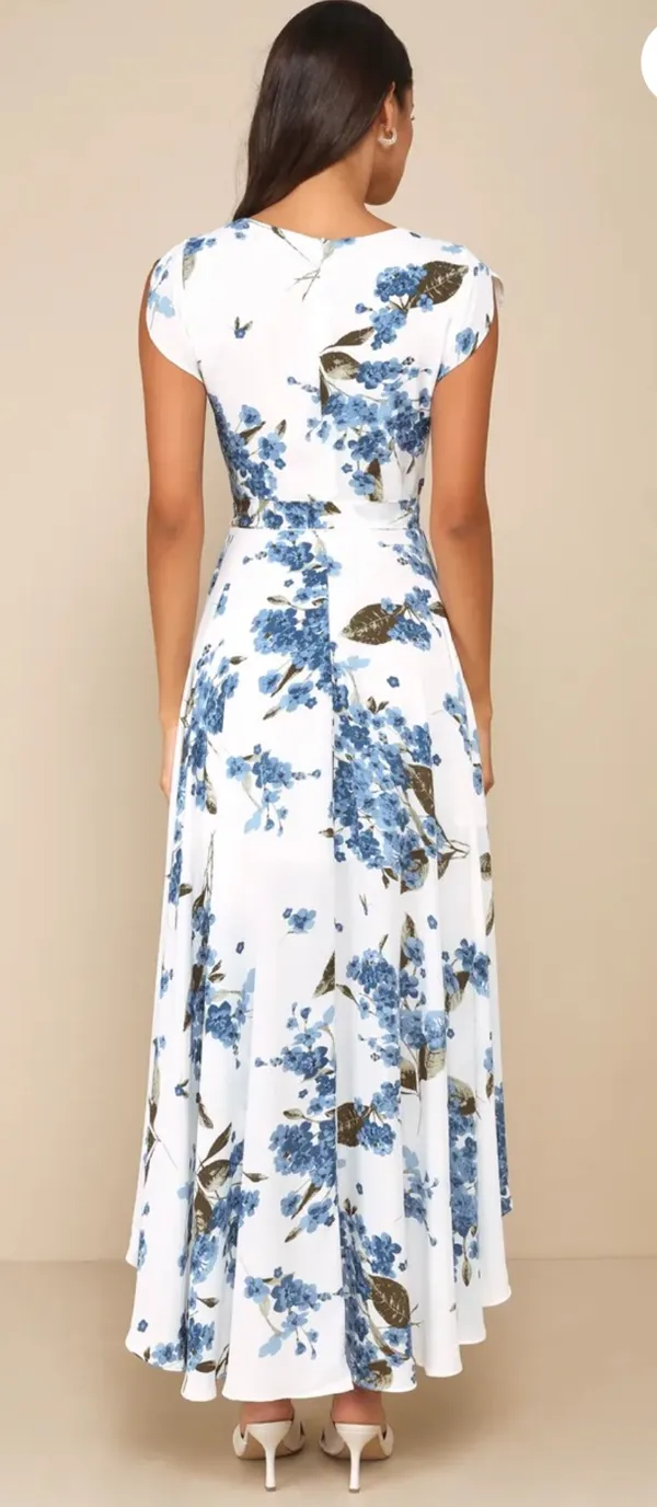 Lulus Floral High-Low Dress - Image 6