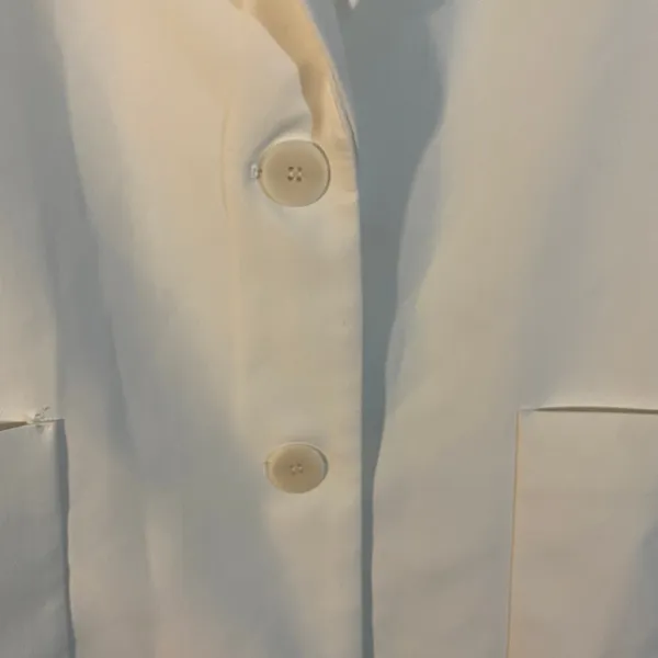 Zara White Oversized Blazer Two Button Notched Collar Jacket Women Sz XS - Image 9