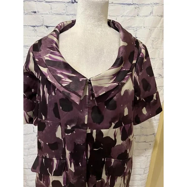 Simply Vera Wang Tunic jacket shiny floral fabric Size Large - Image 2