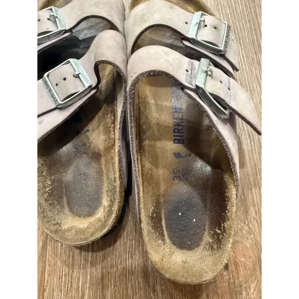 Birkenstock Arizona Suede Leather Pink Sandals EU 39 US 8 9 Women‎ Comfort Flat - Image 5