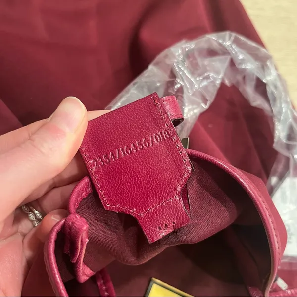 NWT Fendi Magenta Pink Leather Nylon Mini Shopper Tote with Change Purse - Image 7