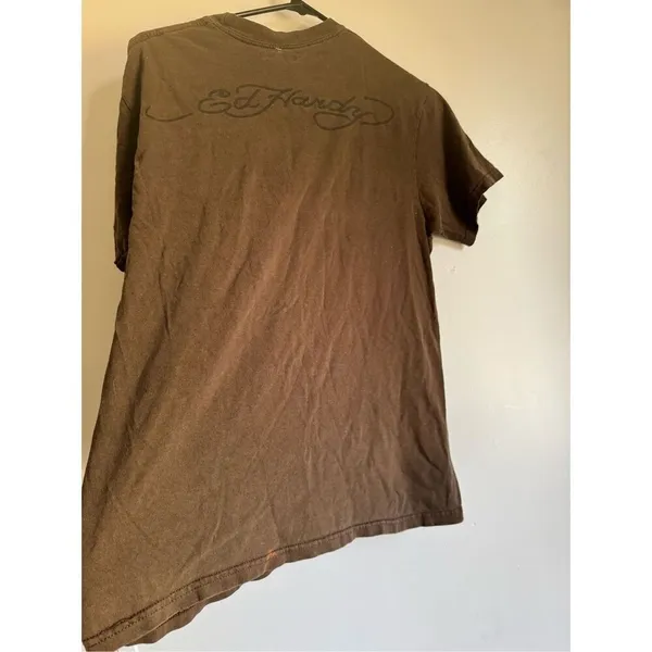 Vintage Y2K Ed Hardy Irregular cotton short sleeve T-shirt sz M women’s 90’s edg - Image 10