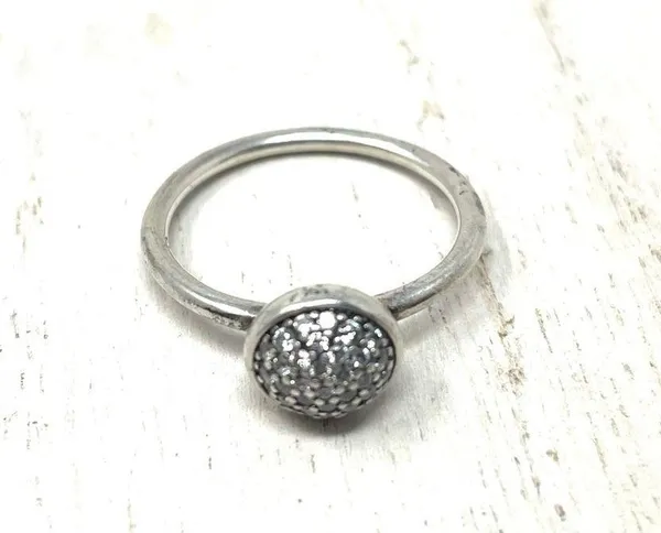 Pandora cluster dome ring, sterling silver, size 56 or 7.5 - Image 5