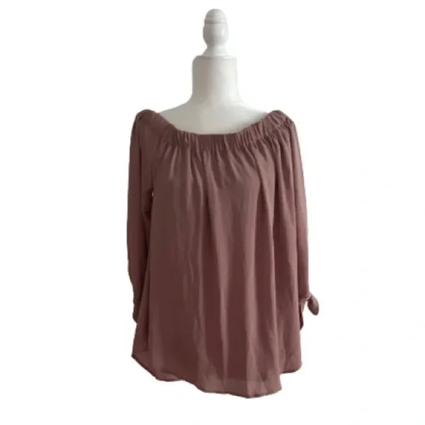 Wishlist Mauve Off The Shoulder Smock Dress Size L - Image 2