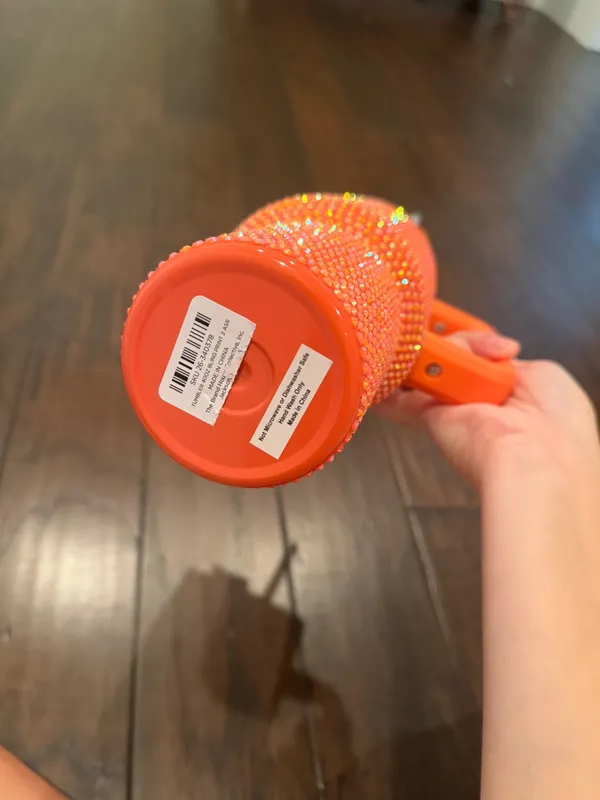 Orange sparkly cup - Image 3