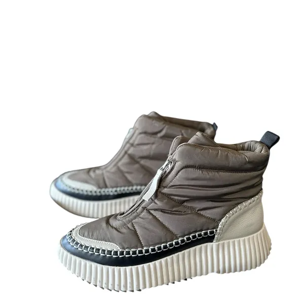 NEW Dolce Vita Devlin Quilted Sneaker Boot in Olive Green - Image 5