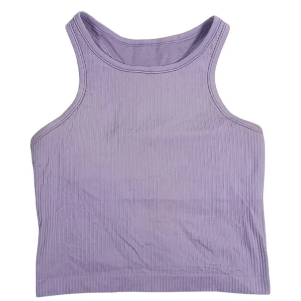 Lululemon Ebb To Street Cropped Racerback Tank Size 6 Lavender Yoga Studio Gym - Image 2