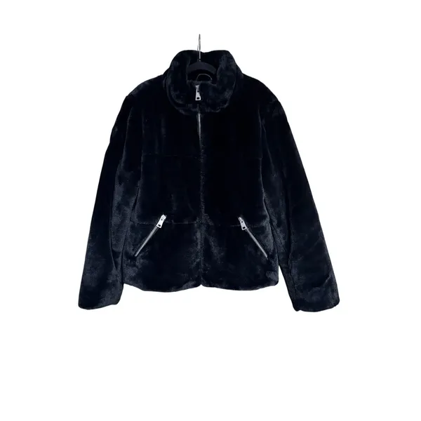 Levi's All Over Faux Fur Black Coat Size XL - Image 2
