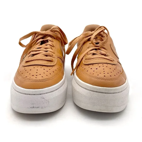 Nike Court Vision Alta Platform Sneakers Women’s Sz 8.5 Light Cognac Tan Leather - Image 6