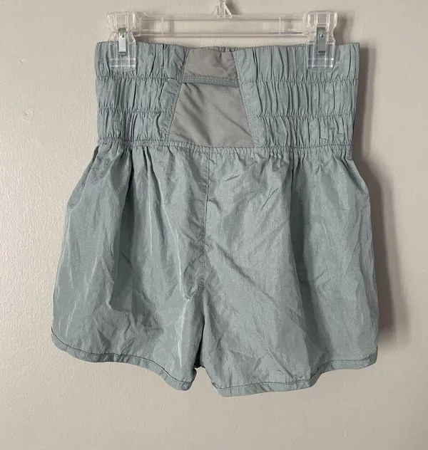 Free People Size S Light Blue The Way Home High Rise Workout Shorts - Image 3