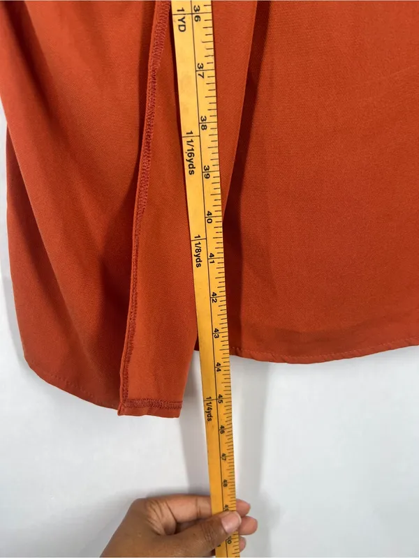 ASOS Twist & Drape Midi Dress in Rust Orange - Image 11