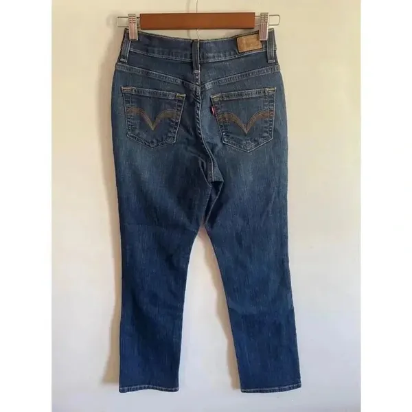 Women's Levi's Perfectly Slimming Straight 512‎ Jeans - Size 24 Blue Size 2 0264 - Image 5